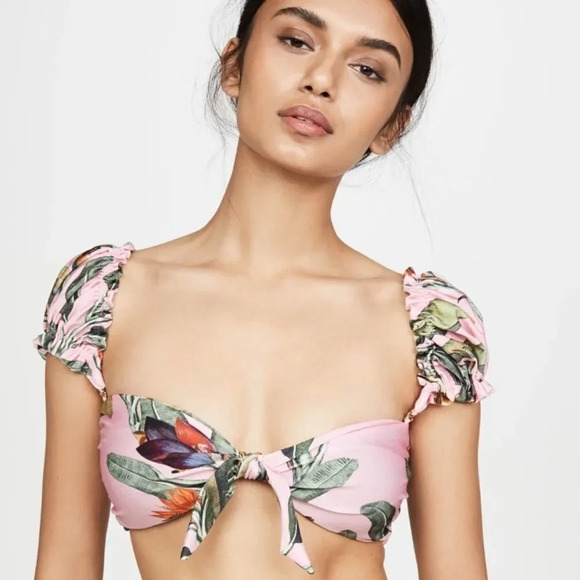 NEW! “Pattie” Tropical Print Cap Sleeve Bikini - Picture 5 of 15